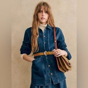 SEZANE WILL JACKET Indigo denim, small